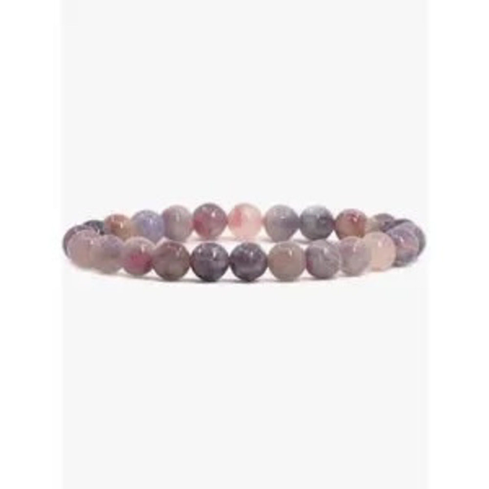 NEW?Pink Tourmaline 8mm Round Beads Stretch Bracelet 7 Inch